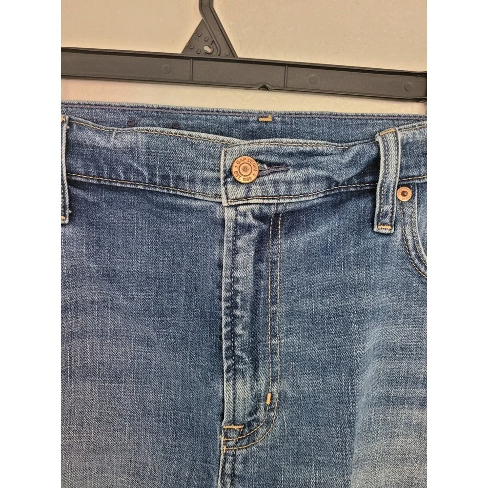 Gap Denim Shorts Womens Blue High‎ Rise Raw Hem Cut Off Medium Wash Size 18 #2
